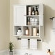 preview thumbnail 36 of 54, Futzca Bathroom Cabinet Wall Mounted, Storage Cabinet with Doors and Shelves White - With Shelf