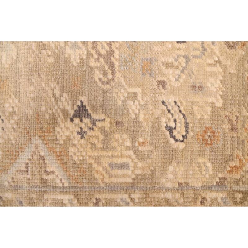 ECARPETGALLERY Hand-knotted Kavya Oushak Light Khaki Wool Rug - 5'11 x 9'0