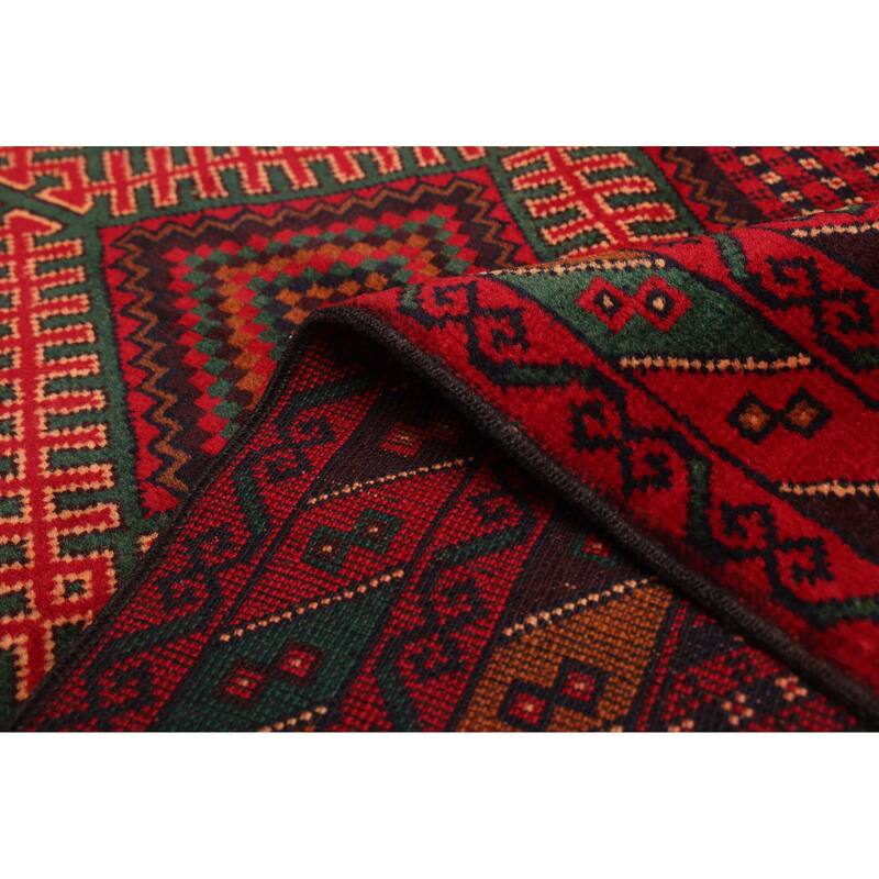 ECARPETGALLERY Hand-knotted Teimani Red Wool Rug - 3'6 x 6'3