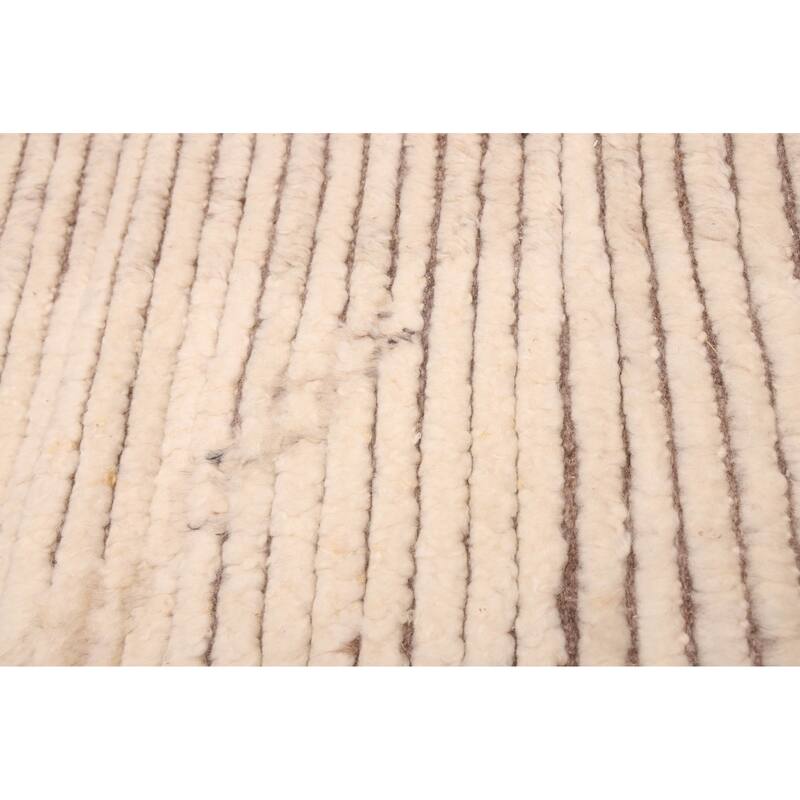 ECARPETGALLERY Hand-knotted Looma Cream Wool Rug - 8'2 x 10'0