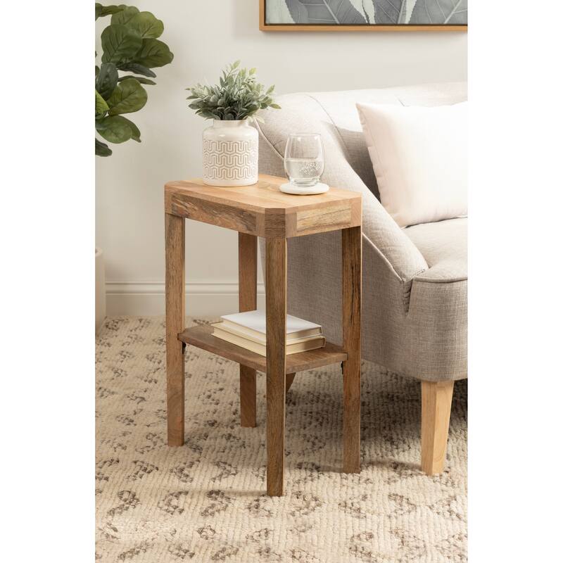Kate and Laurel Talcott Wood Side Table - 16x10x25 - Natural