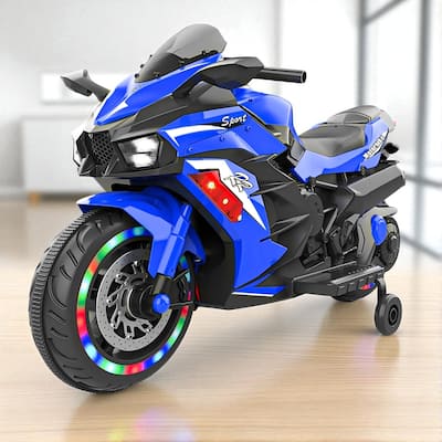 12V Kids Electric Motorcycle for Ages 3-6, 4MPH Max Speed, Bluetooth & USB Music, 100 lb Capacity