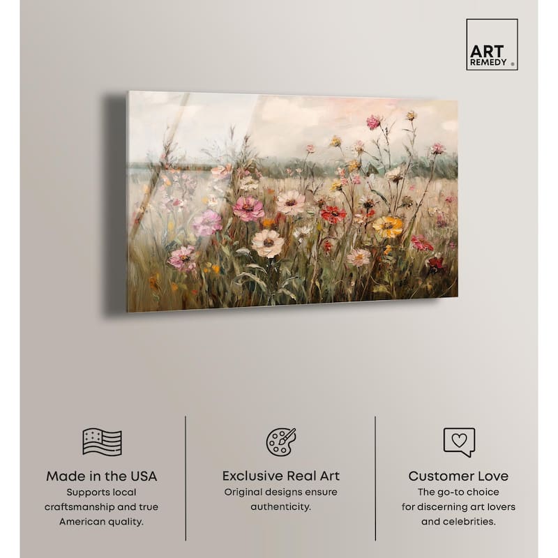 Vintage Blooms I Acrylic by Art Remedy, Ready to Hang