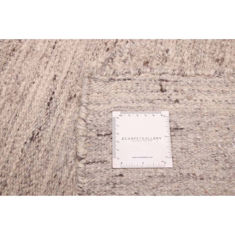 ECARPETGALLERY Hand-knotted Looma Light Grey Wool Rug - 8'1 x 9'10