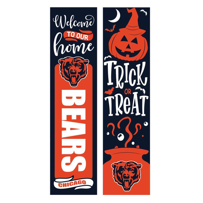 47" Double Sided Seasonal Porch Leaner, Chicago Bears - 47" x 11.25"