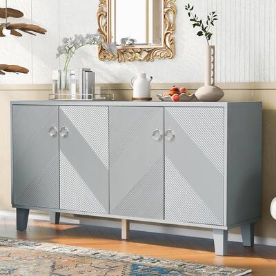 Living Room 60" Adjustable Buffet Cabinet Accent Sideboard