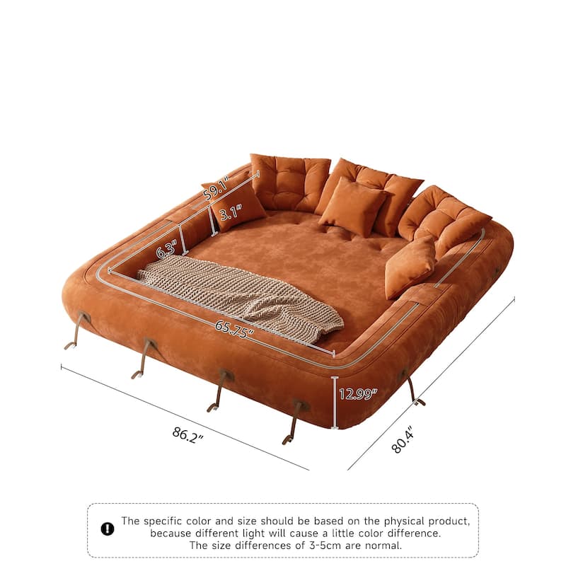 JASIWAY Modern Convertible Sleeper Sofa Chair Bed, White