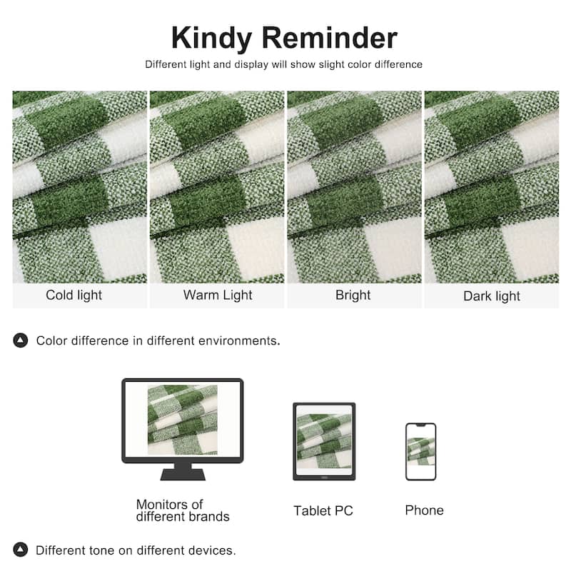 Chenille Throw Blankets Tassel Plaid