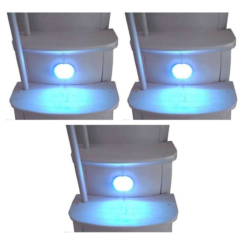 Main Access LED Underwater Light, Pool Accessory for Steps with Remote, 3 Pack - 55.2