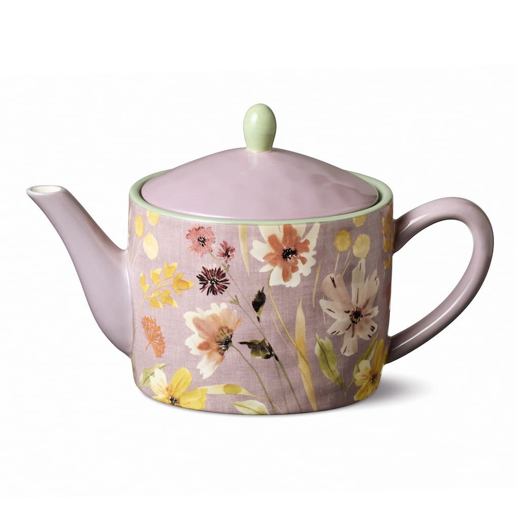 Certified International Wildflowers 36 oz. Teapot - 10.25"L x 4.75"W x 6.50"H