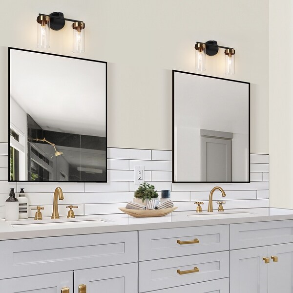Linear sconce bathroom outlet