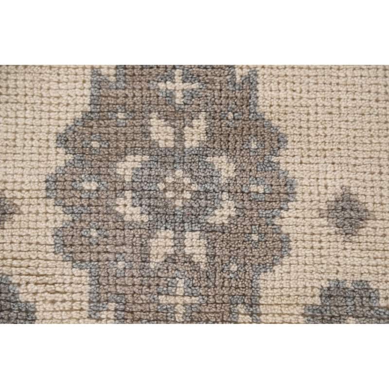 Geometric Moroccan Oriental Area Rug Hand-Knotted Wool Carpet - 5'3"x 7'11"
