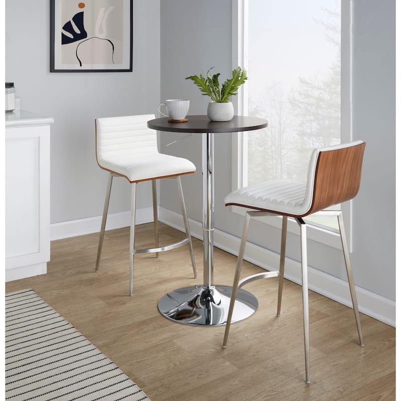 Porch & Den Oakberry-Mason Swivel 3-Piece Counter Height Dining Set