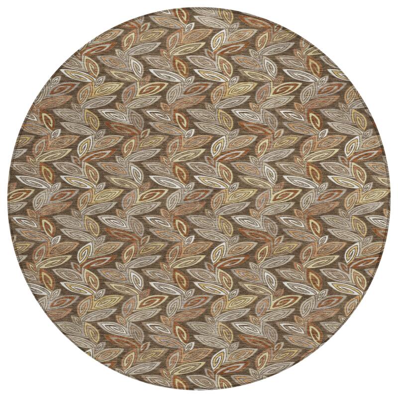 Machine Washable Indoor/ Outdoor Modern Rose Hill Chantille Rug