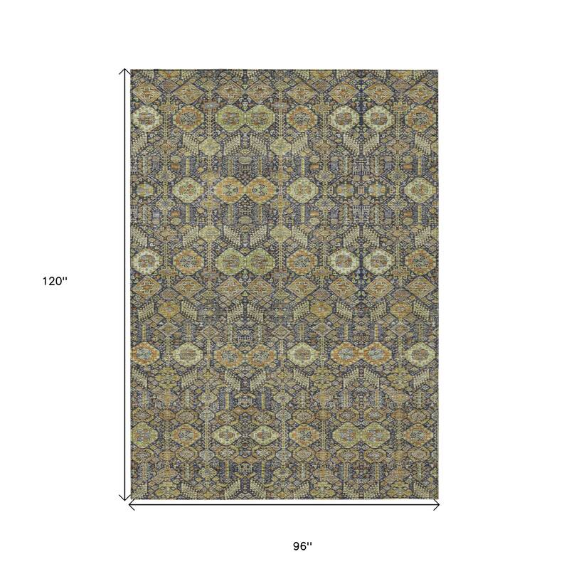 Caro Lush Floral Weather Resistant Blended Style Outdoor Rug