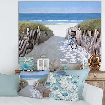 Porch & Den 'Beach Bike 2' Canvas Art Print