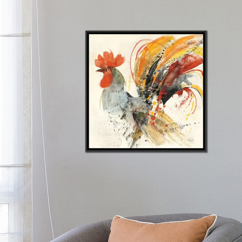 iCanvas "Festive Rooster II" by Albena Hristova Framed Canvas Print
