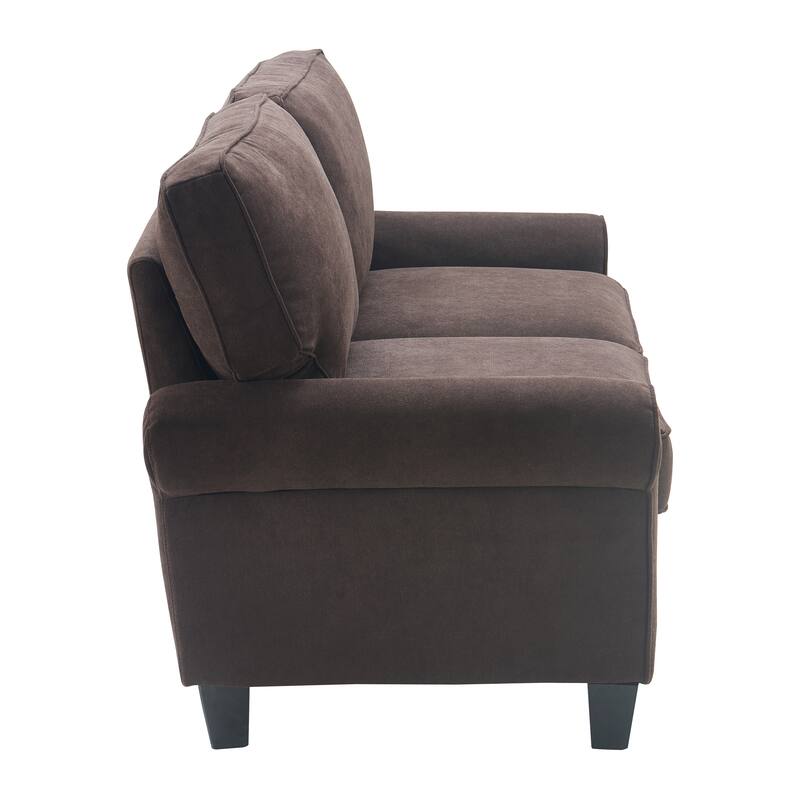 Serta Copenhagen 73" Sofa Couch for Two People, Pillowed Back Cushions and Rounded Arms, Durable Modern Upholstered Fabric