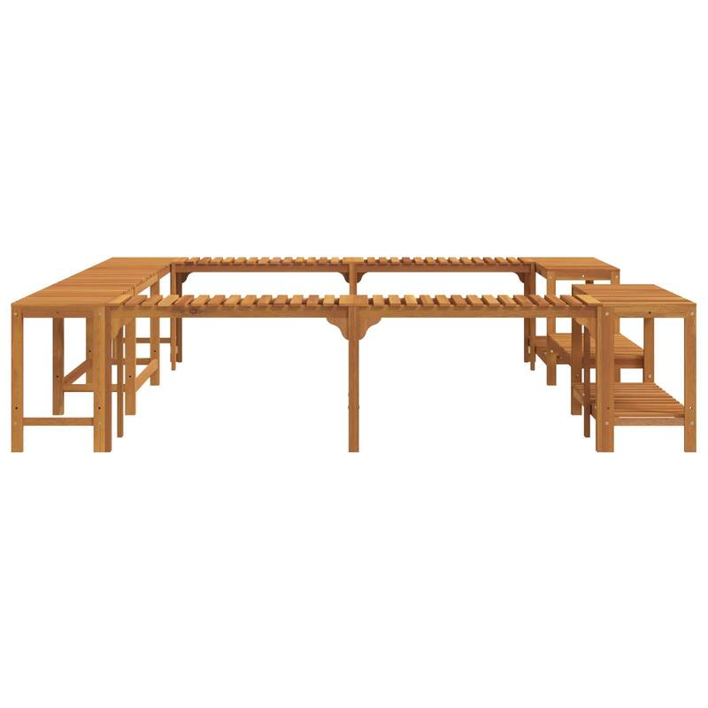 vidaXL Hot Tub Surround Brown 90.6/98.4" x 90.6/98.4"