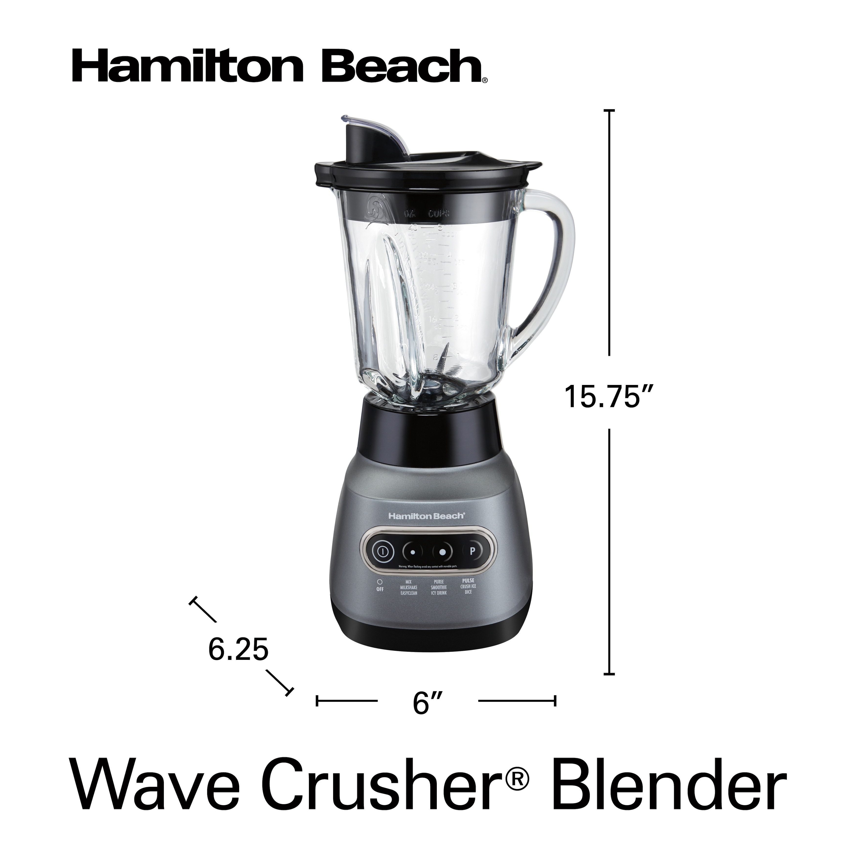 Hamilton Beach Wave Crusher Blender System with 40 oz Jar, 20 oz