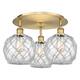 Option Brushed Brass / Clear Glass with White Rope