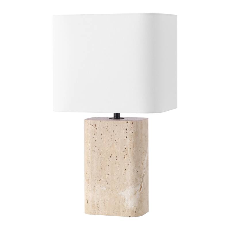 SAFAVIEH Couture Lisabryna Travertine Table Lamp - 12"W x 10"D x 22"H