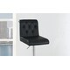 preview thumbnail 23 of 24, Adjustable Bar stool Faux Leather Tufted Chrome Base Set of 2