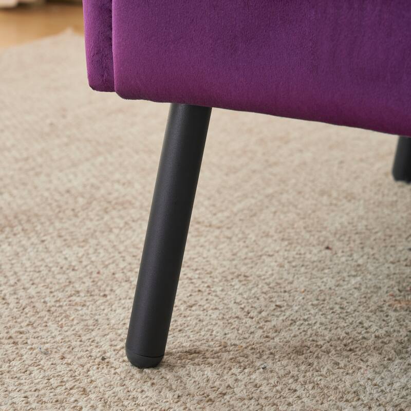 32" Wing Back Velvet Accent Chair
