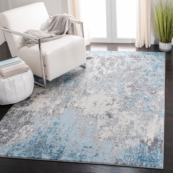 slide 2 of 21, SAFAVIEH Tulum Laufey Modern Abstract Rug 10' x 13' - Grey/Blue - Rectangle