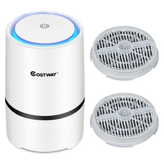 Costway Air Purifier Mini Ionic HEPA W/2pcs 3-in-1 Composite HEPA