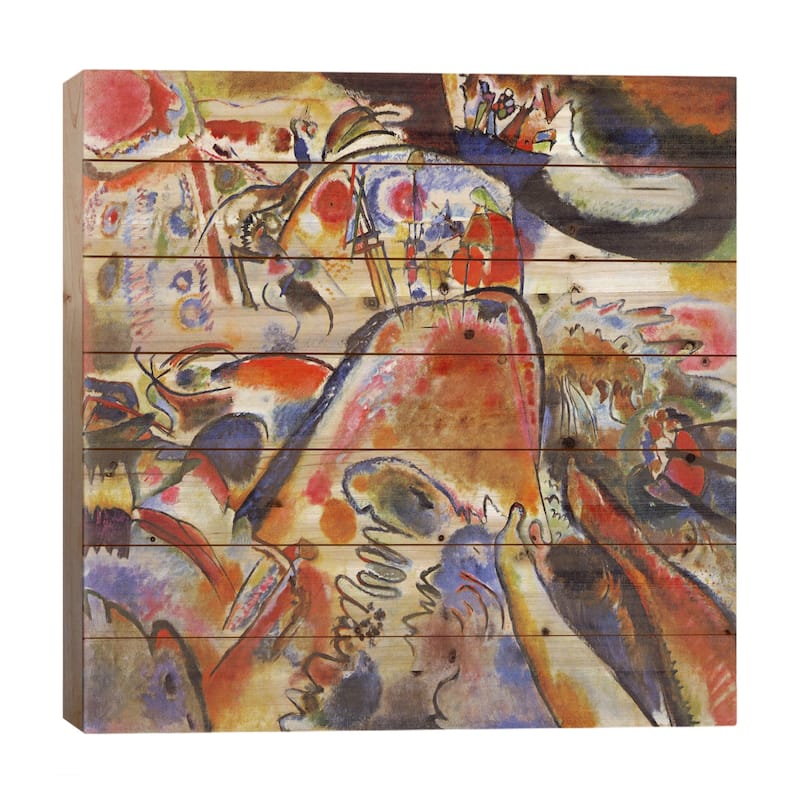 Small Pleasures Print On Wood by Wassily Kandinsky - Multi-Color - 26x26x1.5