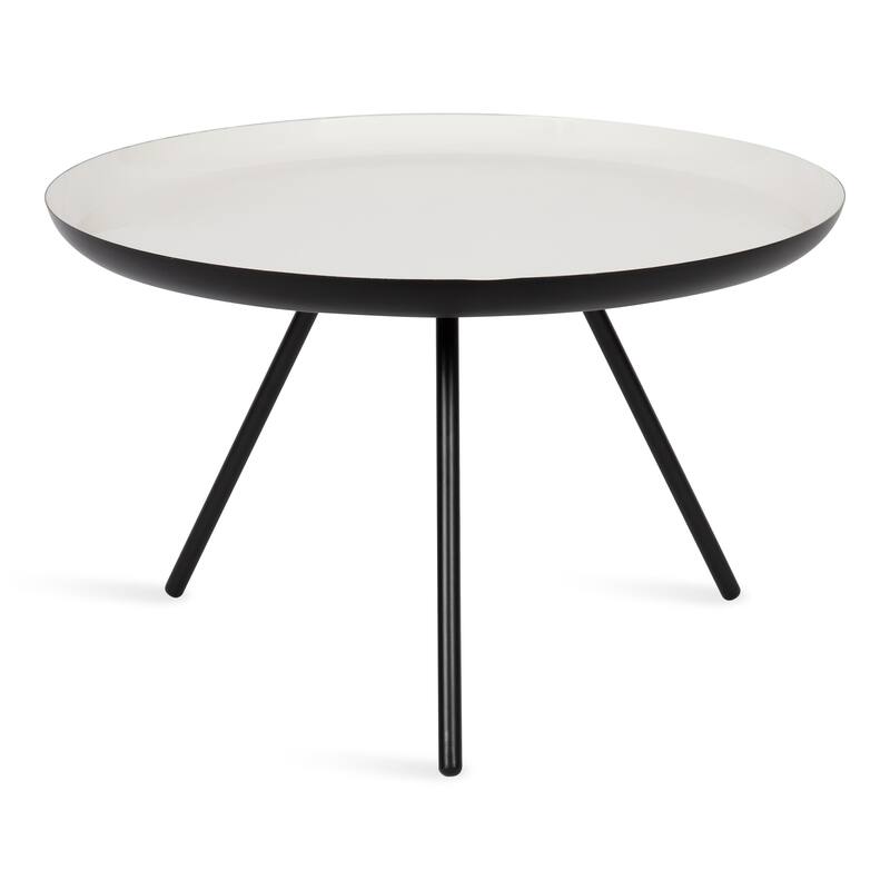 Kate and Laurel Laranya Round Metal Coffee Table - 25" Diameter