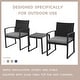 preview thumbnail 7 of 18, Suncrown Outdoor 3-Piece Wicker Bistro Set W/ Metal Armrest