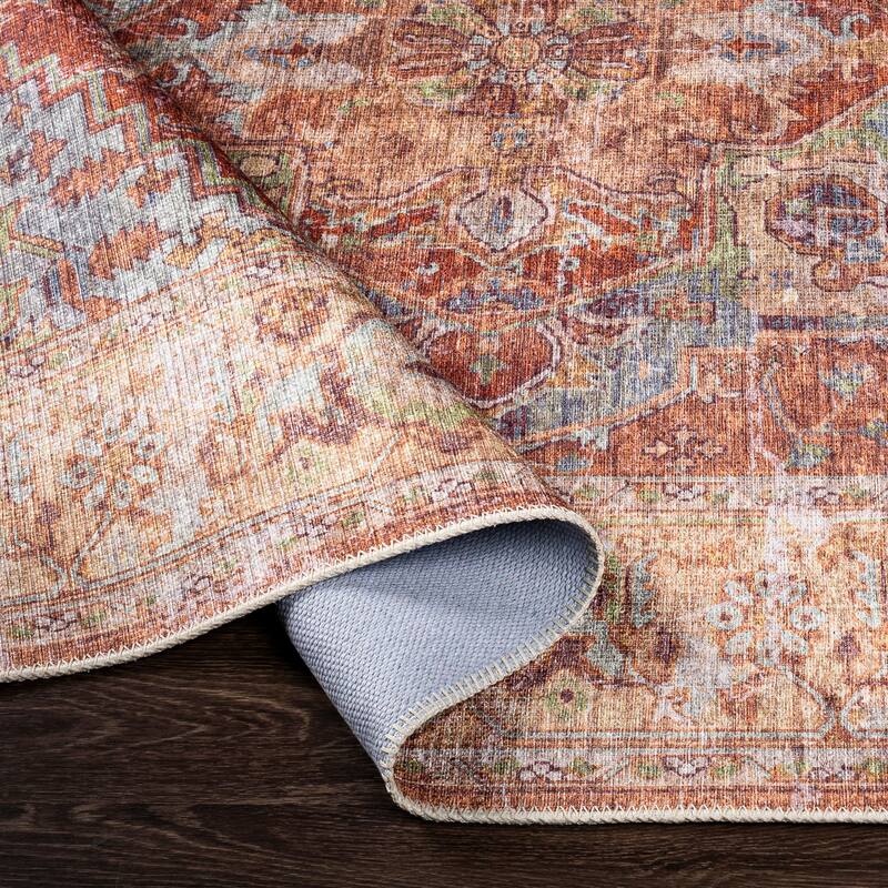 Livabliss Tala Vintage Machine Washable Area Rug