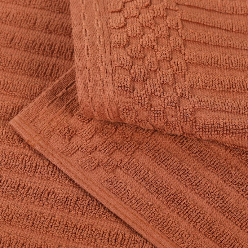 Superior Soho Ribbed Cotton Bath Towel Set of 2