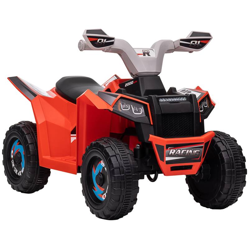 Modern Kids 6V ATV Quad Car with Forward and Backward Function, Wear-Resistant Wheels, for Toddlers Aged 18-36 Months - Red