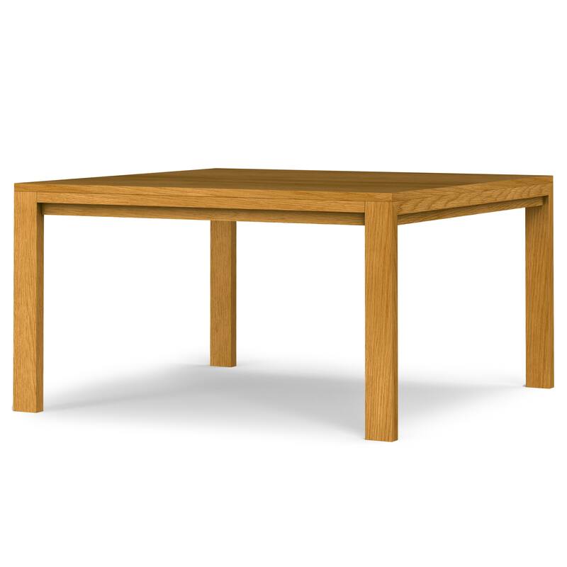 HomeRoots 54" Oak Wood Frame Base Square Dining Table - 54.00 in. x 29.50 in. x 54.00 in.