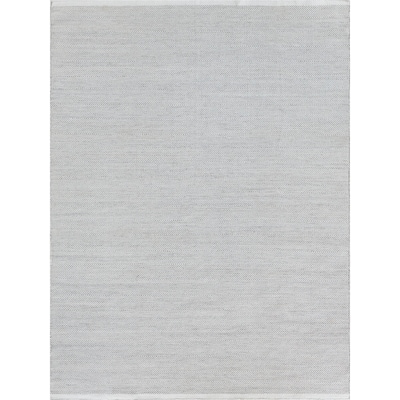EXQUISITE RUGS Bintan Indoor/Outdoor Flatweave PET yarn Ivory/Silver Area Rug.