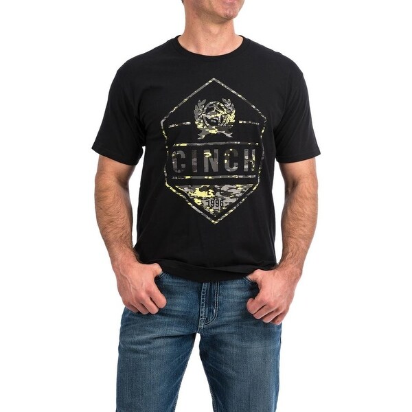 Cinch Men/'s Black S//S Jersey T-Shirt MTT1690332