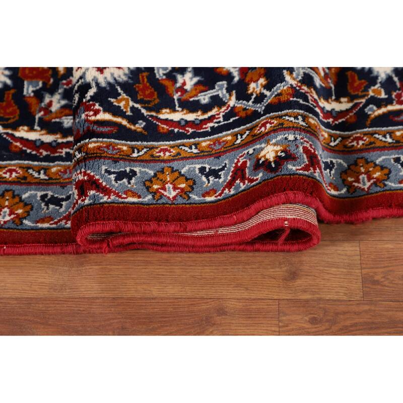 Floral Kashan Turkish Rug Dining Room Machine-Made Carpet - 9'10" x 12'8"