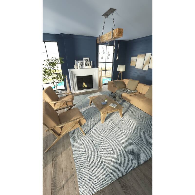 Momeni Charles Hand-tufted Wool Chevron Pattern Area Rug