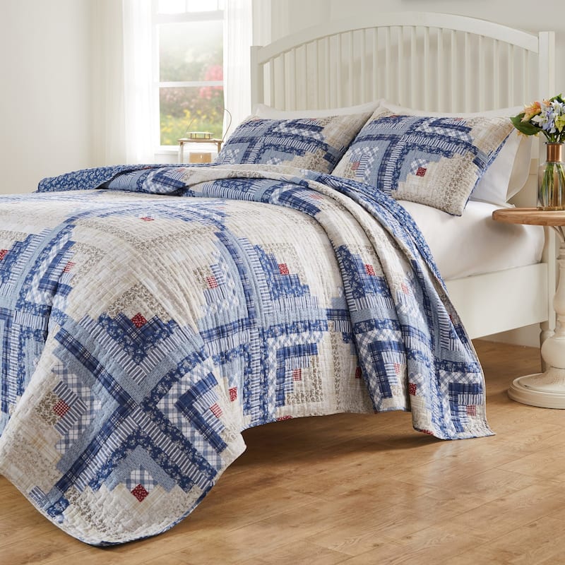 Greenland Home Finely Stitched Cottage Cabin Traditional Quilt Set