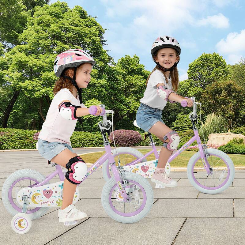 Costway 12/14/16/18 Inch Kids Bike for Girls Boys Age 3-8 Years with - See Details