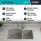 preview thumbnail 5 of 11, Lexicon Platinum Quartz 32 Inch 70/30 Double Bowl Kitchen Sink with Bottom Grids and Strainers and Disposal Flange