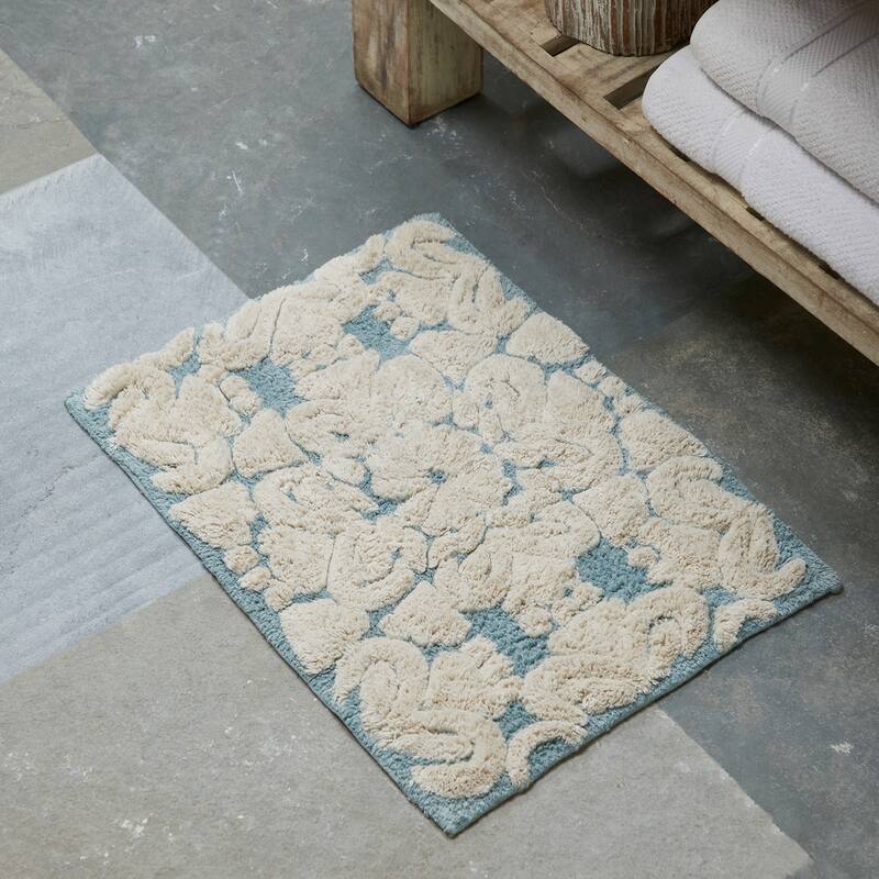 Better Trends Medallion Collection 100% Cotton 5-Pc Set Bathroom Rugs-Soft & Super Absorbent, Non-Skid Latex, Machine Washable