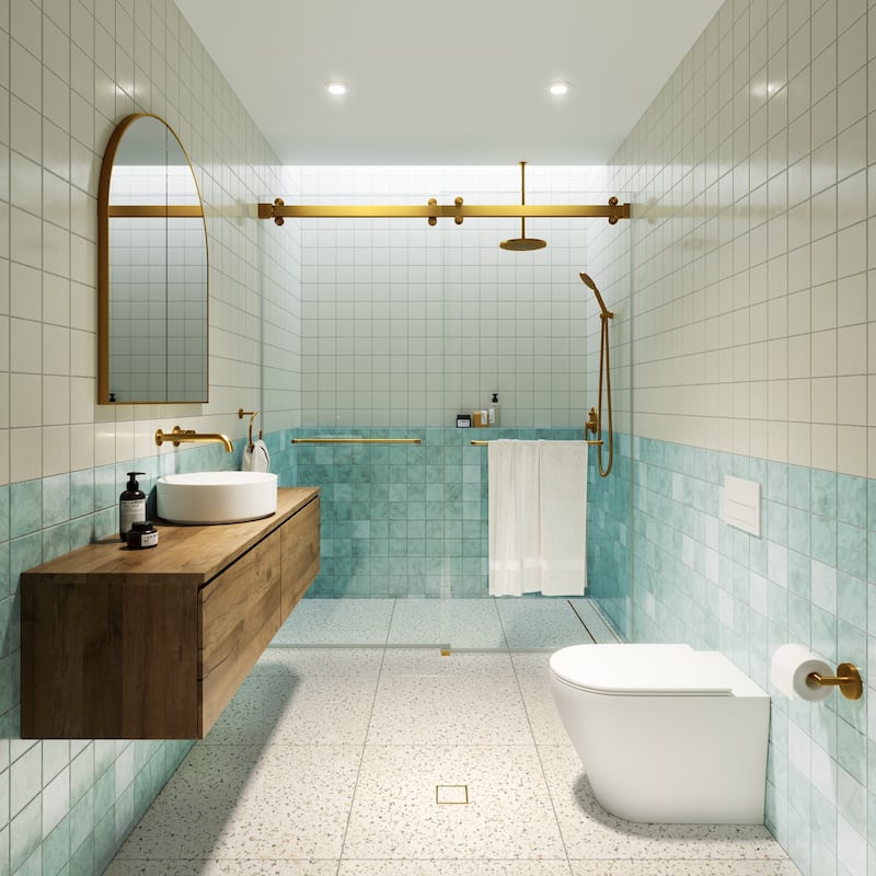 Polaris 60 in. x 78 in. Fully Frameless Glass Sliding Bypass Shower Doors with Square Hardware