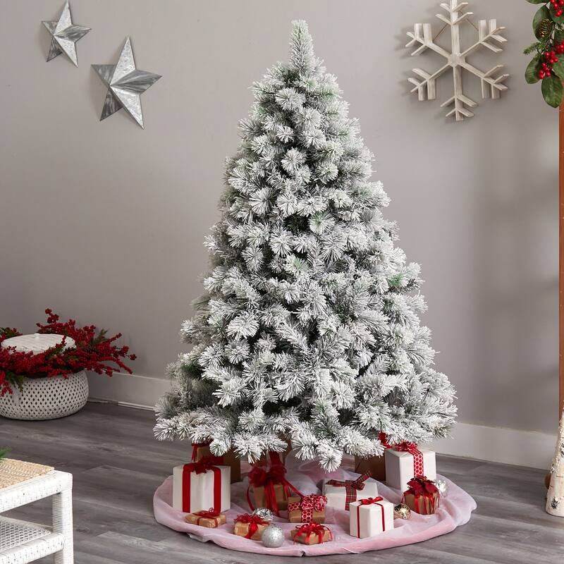 6Ft Artificial Pine Christmas Tree with Clear Lights - Pre-Lit Holiday Decor for Festive Home - Green - 72