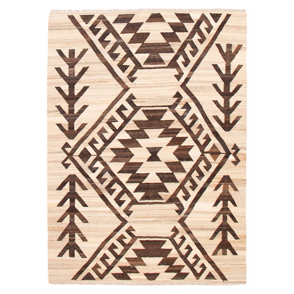 Sivas Beige Kilim 5'11" x 8'1" - 5'11 x 8'1