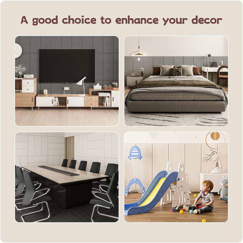 WOWMAX Upholstered Wall Panels Modern Padded Headboard (1 Piece)