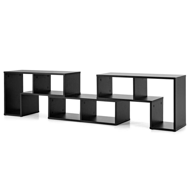 3 Pieces TV Stand Console Entertainment Center for TVs up To 65 Inch with Bookcase Shelves - 26.5" x 12" x 17" (L x W x H)